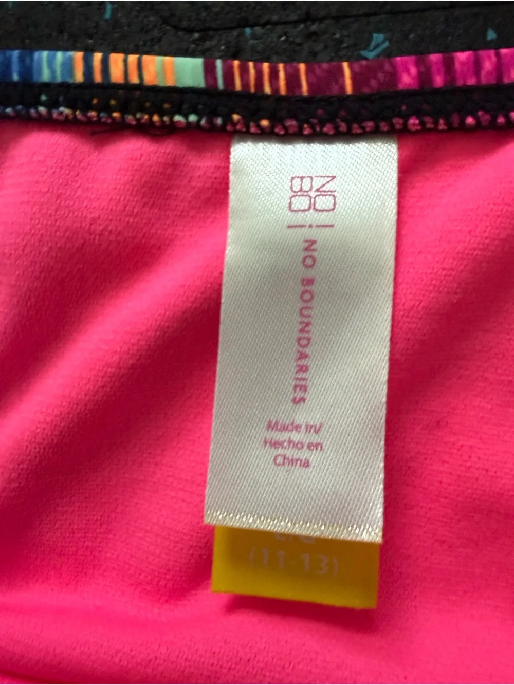NOBO Girls' Pink and Multi-Color Striped Swim Bottoms